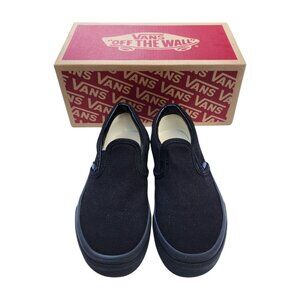 VANS Classic Slip on Black Monochrome 01498279 Skate Shoes Size 12K NEW